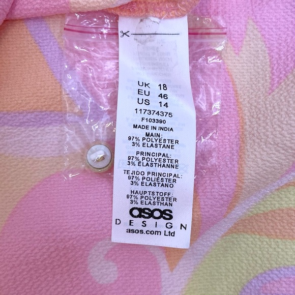 ASOS Retro Floral Halter Belted Mod Maxi Dress - Picture 14 of 16